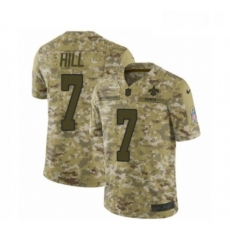 Mens Nike New Orleans Saints 7 Taysom Hill Limited Camo 2018 Salute to Service NFL Jersey