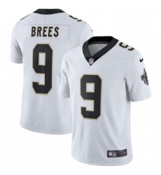 Mens Nike New Orleans Saints 9 Drew Brees White Vapor Untouchable Limited Player NFL Jersey