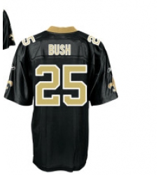 New Orleans Saints 25 Reggie Bush black mens Elite new jersey