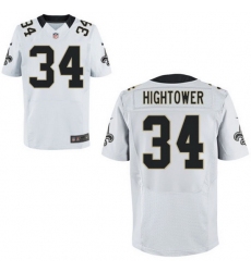 New Orleans Saints #34 Tim Hightower White Elite Jersey