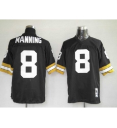 New Orleans Saints 8 Archie Manning M&N throwback black jersey