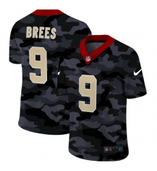New Orleans Saints 9 Drew Brees Men Nike 2020 Black CAMO Vapor Untouchable Limited Stitched NFL Jersey