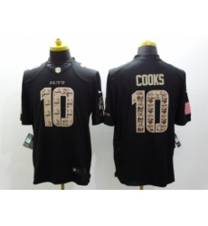 Nike New Orleans Saints 10 Brandin Cooks Black Limited Salute to Service NFL Jersey