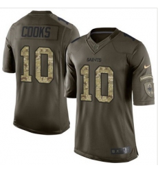 Nike New Orleans Saints #10 Brandin Cooks Green Men 27s Stitched NFL Limited Salute to Service Jersey
