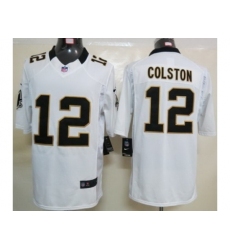 Nike New Orleans Saints 12 Marques Colston White LIMITED NFL Jersey