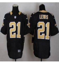 Nike New Orleans Saints #21 Keenan Lewis Black Team Color Mens Stitched NFL Elite Jersey