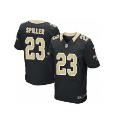 Nike New Orleans Saints 23 C.J. Spiller Black Elite NFL Jersey