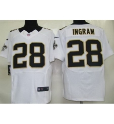 Nike New Orleans Saints 28 Mark Ingram White Elite NFL Jersey