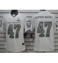 Nike New Orleans Saints 47Th White Limited Super Bowl NFL Jersey