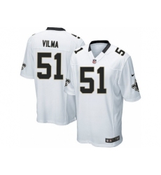 Nike New Orleans Saints 51 Jonathan Vilma White Game NFL Jersey