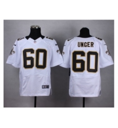 Nike New Orleans Saints 60 Max Unger white Elite NFL Jersey