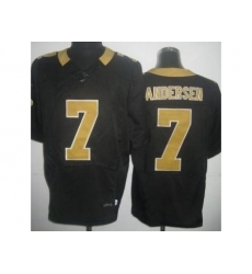 Nike New Orleans Saints 7 Morten Andersen Black Elite NFL Jersey