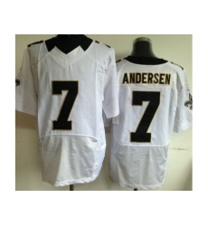Nike New Orleans Saints 7 Morten Andersen White Elite NFL Jersey