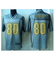 Nike New Orleans Saints 80 Jimmy Graham Grey Elite Vapor NFL Jersey
