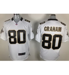 Nike New Orleans Saints 80 Jimmy Graham White Elite NFL Jersey