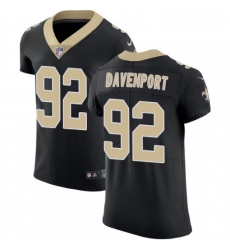 Nike New Orleans Saints 92 Marcus Davenport Black Team Color Mens Stitched NFL Vapor Untouchable Elite Jersey