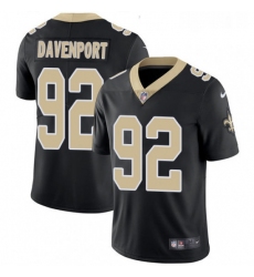 Nike New Orleans Saints 92 Marcus Davenport Black Team Color Mens Stitched NFL Vapor Untouchable Limited Jersey