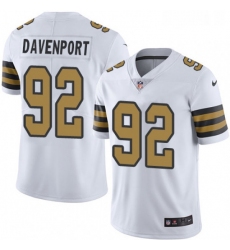 Nike New Orleans Saints 92 Marcus Davenport White Mens Stitched NFL Limited Rush Jersey