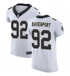 Nike New Orleans Saints 92 Marcus Davenport White Mens Stitched NFL Vapor Untouchable Elite Jersey