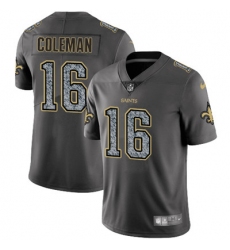 Nike Saints #16 Brandon Coleman Gray Static Mens NFL Vapor Untouchable Game Jersey