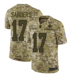 Nike Saints 17 Emmanuel Sanders Camo Men Stitched NFL Limited 2018 Salute To Service Jersey