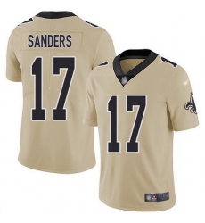 Nike Saints 17 Emmanuel Sanders Gold Men Stitched NFL Limited Inverted Legend Jersey