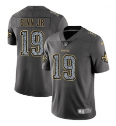 Nike Saints #19 Ted Ginn Jr Gray Static Mens NFL Vapor Untouchable Game Jersey