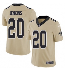 Nike Saints 20 Janoris Jenkins Gold Men Stitched NFL Limited Inverted Legend Jersey