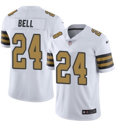 Nike Saints #24 Vonn Bell White Mens Stitched NFL Limited Rush Jersey
