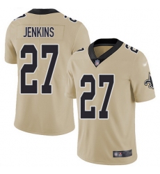 Nike Saints 27 Malcolm Jenkins Gold Men Stitched NFL Limited Inverted Legend Jersey