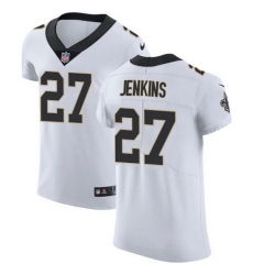 Nike Saints 27 Malcolm Jenkins White Men Stitched NFL New Elite Jersey
