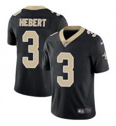 Nike Saints #3 Bobby Hebert Black Team Color Mens Stitched NFL Vapor Untouchable Limited Jersey