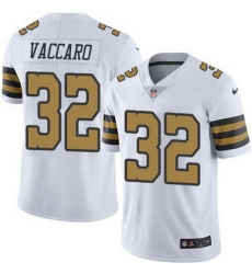 Nike Saints #32 Kenny Vaccaro White Mens Stitched NFL Limited Rush Jersey