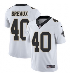 Nike Saints #40 Delvin Breaux White Mens Stitched NFL Vapor Untouchable Limited Jersey