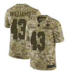 Nike Saints #43 Marcus Williams Camo Mens Stitched NFL Limited 2018 Salute To Service Jersey