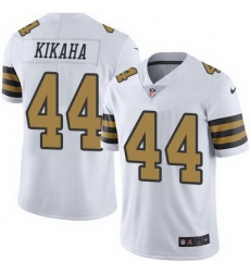 Nike Saints #44 Hau 27oli Kikaha White Mens Stitched NFL Limited Rush Jersey