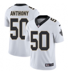 Nike Saints #50 Stephone Anthony White Mens Stitched NFL Vapor Untouchable Limited Jersey