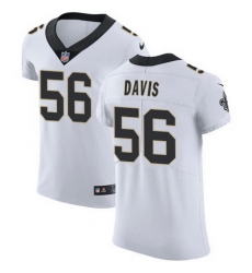Nike Saints #56 DeMario Davis White Mens Stitched NFL Vapor Untouchable Elite Jersey