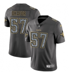 Nike Saints #57 Alex Okafor Gray Static Mens NFL Vapor Untouchable Game Jersey