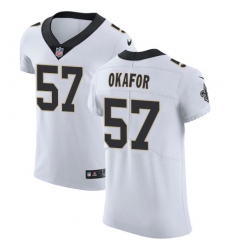 Nike Saints #57 Alex Okafor White Mens Stitched NFL Vapor Untouchable Elite Jersey