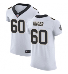 Nike Saints #60 Max Unger White Mens Stitched NFL Vapor Untouchable Elite Jersey