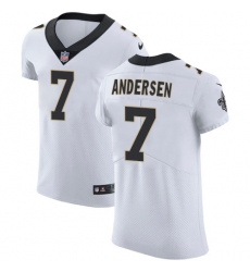 Nike Saints #7 Morten Andersen White Mens Stitched NFL Vapor Untouchable Elite Jersey