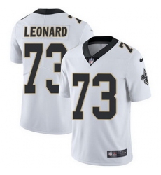 Nike Saints #73 Rick Leonard White Mens Stitched NFL Vapor Untouchable Limited Jersey