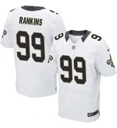 Nike Saints #99 Sheldon Rankins White Mens Stitched NFL Elite Jersey