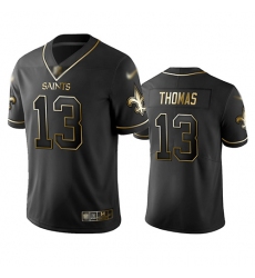 Saints 13 Michael Thomas Black Men Stitched Football Limited Golden Edition Jersey