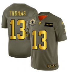 Saints 13 Michael Thomas Camo Gold Men Stitched Football Limited 2019 Salute To Service Jersey