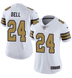 Nike Saints #24 Vonn Bell White Womens Stitched NFL Limited Rush Jersey