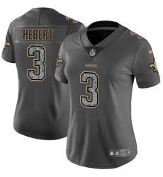 Nike Saints #3 Bobby Hebert Gray Static Womens NFL Vapor Untouchable Game Jersey