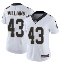 Nike Saints #43 Marcus Williams White Womens Stitched NFL Vapor Untouchable Limited Jersey
