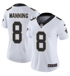 Nike Saints #8 Archie Manning White Womens Stitched NFL Vapor Untouchable Limited Jersey